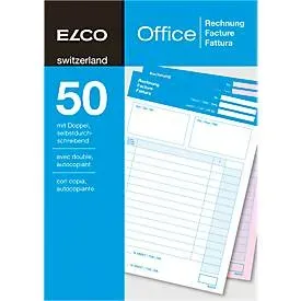 Elco, ELCO Rechnung A5 74594.19 60g 50x2 Blatt