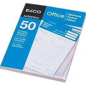 Elco, ELCO Rechnung A6 74592.19 60g 50x2 Blatt