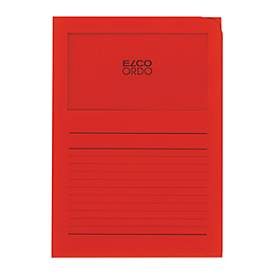 Elco, ELCO Sichth&uuml;lle Ordo 120g A4 29489.92 rot, Fenster 100 St&uuml;ck