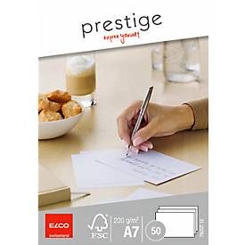 Elco, ELCO Schreibkarten Prestige A7 79207.12 200g, weiss, satiniert 50 Stk.