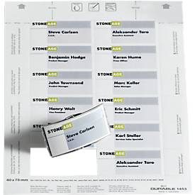 DURABLE, DURABLE Etiketten Badgemaker 1453/02 weiss, 75x40mm 20Bl./12Stk.