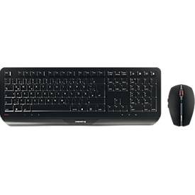 CHERRY, Cherry - GENTIX DESKTOP, Deutsches Layout, QWERTZ Tastatur, kabelloses Tastatur- und Maus set, Schwarz