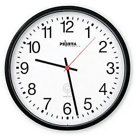 Peweta, PEWETA Funk-Wanduhr DCF77 Typ 130, Ø 300 mm, schwarz