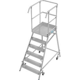 KRAUSE, KRAUSE® STABILO Podesttreppe, 1-seitig, verfahrbar, Standhöhe 1,45 m