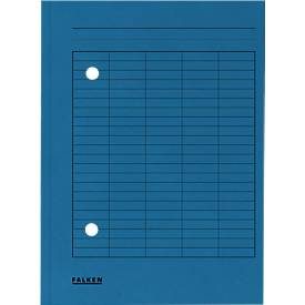 Falken, Falken Umlaufmappe mit 2 Löchern und Druck auf Vorderseite A4 Manila Blau 22 x 31,8 cm 100 Stück