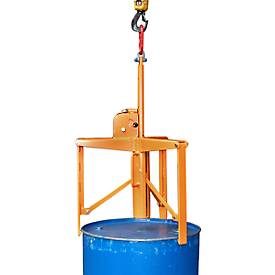 Bauer, Bauer® Fassgreifer 3P, 3-Punkt-Spannsystem, Tragkraft 400 kg, lackiert, Gelborange