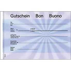 FAVORIT, FAVORIT Gutscheine D/F/I A6 2058 BLAU blau 25 Blatt