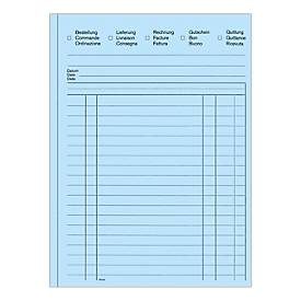 FAVORIT, FAVORIT Mehrzweckbuch D/F/I A5 8115OK blau/blau/weiss 50x3 Blatt