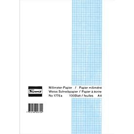 FAVORIT, FAVORIT Milimeterpapier Block A4 1776a weiss, 1mm, 80g/m2 100 Blatt