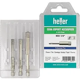 Heller, Heller 29619 9 Bohrkopf-Set 3teilig Sechskantschaft 3 St.