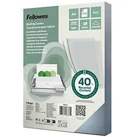 Fellowes, FELLOWES Deckblatt 200mic A4 5376102 grau transp. 100 St&uuml;ck