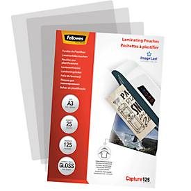 Fellowes, FELLOWES Laminiertasche A3 5396501 glanz, 125my 25 Stk