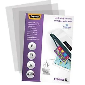 Fellowes, FELLOWES Laminiertasche A5 5396003 glanz, 80my 25 Stk