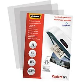 Fellowes, FELLOWES Laminiertasche A5 5396101 glanz, 125my 25 Stk