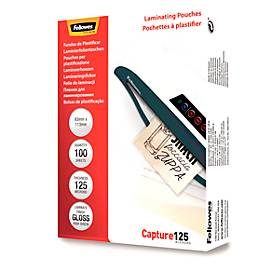 Fellowes, FELLOWES Folientasche 125mic 83x113mm 5307101 glossy 100 St&uuml;ck
