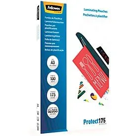 Fellowes, FELLOWES Laminiertasche A3 5308803 glanz, 175my 100 Stk