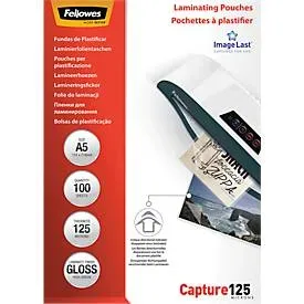 Fellowes, FELLOWES Laminiertasche A5 5307302 glanz, 125my 100 Stk