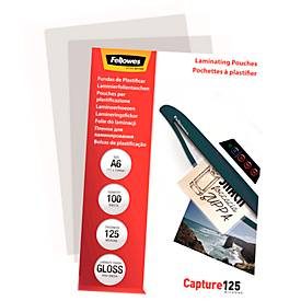 Fellowes, FELLOWES Laminiertasche A6 5307201 glanz, 125my 100 Stk