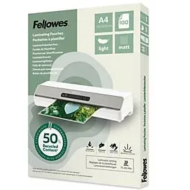 Fellowes, Laminierfolien recyc. A4/matt