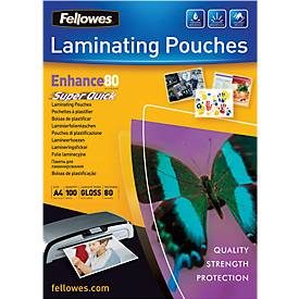 Fellowes, FELLOWES Laminiertasche A4 5440001 glanz, 80my 100 Stk