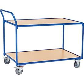 FETRA, fetra® Tischwagen, TK 300 kg, 2 Etagen à 1.200 x 800 mm, hochstehender Schiebebügel
