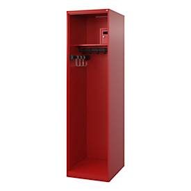 C+P, C+P Feuerwehrspind FLEXO, Bodengleiter, 1 Abteil, HxBxT 1.850 x 500 x 600 mm, feuerrot