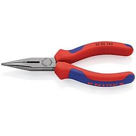 Knipex, Knipex 25 02 160 Elektronik- u. Feinmechanik Flachrundzange Gerade Vanadium Elektrostahl 160 mm