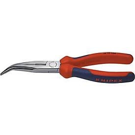 Knipex, Knipex 26 22 200 Werkstatt Flachrundzange 40° gebogen Vanadium Elektrostahl 200 mm