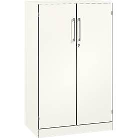 Flügeltürenschrank ASISTO C 3000, 3 Ordnerhöhen, B 800 mm, weiss/weiss