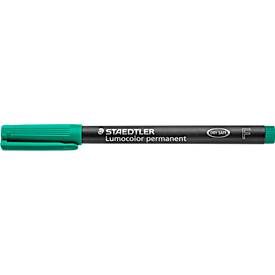 STAEDTLER, STAEDTLER Lumocolour 318 Permanentmarker Fein Keilspitze Grün 10 Stück