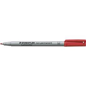 STAEDTLER, STAEDTLER Lumocolor Non-Permanent  Folienstifte Mittel Faserschreiber Rot 10 Stück