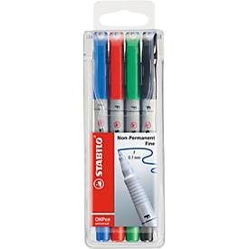 STABILO, STABILO OHP Pen non-perm. F 852/4 4er Etui