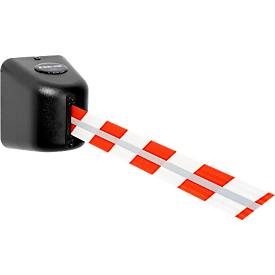 RS-GUIDESYSTEMS®, RS-GUIDESYSTEMS® Gurtkassette GLW 460 REFLECTO, Wandmontage, Länge 6 m, Breite 50 mm, Gehäuse schwarz, Gurt rot/weiss