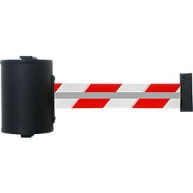 Gurtband RS-GUIDESYSTEMS GLW700, Wandmontage, inkl. Reflexionsstreifen, L 7000 mm, Gehäuse B 105 x T 113 x H 175 mm, rot/weiss