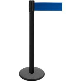 Gurtpfosten GLA 29, schwarz, Gurt blau