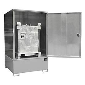 Bauer, Bauer® Umweltschrank mit StawaR-Bodenwanne GS-4, für IBC, lackiert, Mausgrau