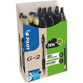 Pilot, Pilot Tintenroller Pen G2 Schwarz Packung mit 12 Stiften und 12 Minen