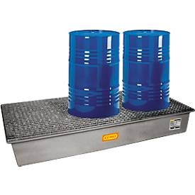 Jungheinrich PROFISHOP, CEMO Auffangwanne aus GFK, HxBxT 200 x 850 x 1.880 mm, Gitterrost aus Stahl