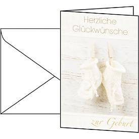 Sigel, Sigel Glückwunschkarten Baby DS040 DIN A6 220 g/m² Sortiert 10 Stück