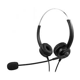 MediaRange, MediaRange MROS304 Verkabeltes Stereo-Headset über Kopf mit Geräuschunterdrückung USB mit Mikrofon Schwarz