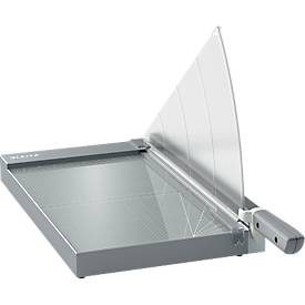 Leitz, Leitz Precision Office Pro Hebelschneider 9023 A4+ 381 mm Edelstahl-Klinge Premium Glasarbeitsfläche EdgeGlow-Kantenlicht Grau 25 Blatt