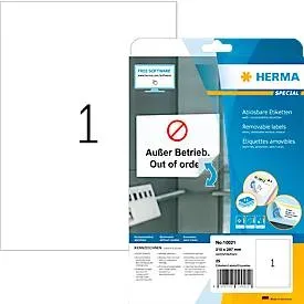 HERMA, HERMA Movables A4 10021 weiss 25 St&uuml;ck