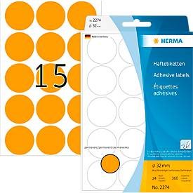 HERMA, HERMA Etiketten rund 32mm 2274 orange 360 St&uuml;ck