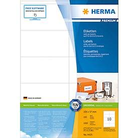 HERMA, HERMA Universal-Etiketten 105x57mm 4425 weiss 1000 St./100 Blatt
