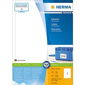 HERMA, HERMA Universal-Etiketten 200x297mm 4458 weiss 100 St./100 Blatt