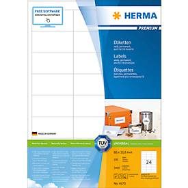 HERMA, HERMA Universal-Etikett. 66,0x33,8mm 4670 weiss 2400 St./100 Blatt