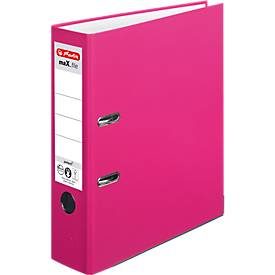 herlitz, herlitz maX.file Ordner DIN A4 80 mm Rosa 2 Ringe Pappkarton, PP (Polypropylen) Texturiert Hochformat