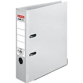 herlitz, herlitz maX.file Ordner DIN A4 80 mm Weiß 2 Ringe Pappkarton, PP (Polypropylen) Texturiert Hochformat