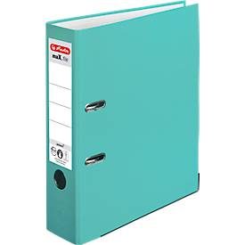 herlitz, herlitz maX.file Ordner DIN A4 80 mm Türkis 2 Ringe Pappkarton, PP (Polypropylen) Texturiert Hochformat