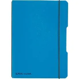 herlitz, herlitz Notizbuch DIN A5 Kariert Kunstoff Hellblau Nicht perforiert 80 Seiten